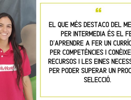 CAS D’ÈXIT | Gabriela Estevam: «El que més destaco del meu pas per Intermedia és el fet d’aprendre a fer un currículum per competències i conèixer els recursos i les eines necessàries per poder superar un procés de selecció»